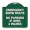Signmission Emergency Snow Route No Parking Emergency Snow Route No Parking If Over 2 Inches, GW-1818-24108 A-DES-GW-1818-24108 - alternate 1